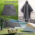 thumbnail image 5 of Dr.Fish Rain Poncho Reusable for Adults with Hood Waterproof Unisex Reusable Multifunctional for Hiking Camping, 5 of 9