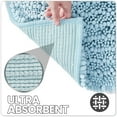 thumbnail image 3 of OEAKAY Soft Chenille Bath Mat Bathroom Rug,Non Slip Absorbent Shower Mats,Washable Shaggy Bathtub Bath Rugs Room Entryway,20"x32"Light Blue, 3 of 7