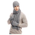 thumbnail image 2 of Generic Cozy Winter Knit Hat Scarf Gloves Set Knitted Wool Hat Scarf Gloves Man And Women's Cold Warm Three Piece Set Stylish Winter Hat Scarf Glove Set For Fashion-Conscious Individuals, 2 of 3