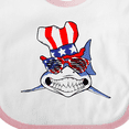 thumbnail image 4 of Inktastic 4th of July Patriot Shark Boys or Girls Baby Bib, 4 of 4