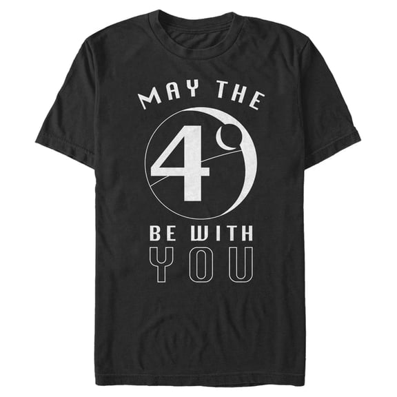 Men's Star Wars Death Star May The 4th Be With You Graphic Tee Black Large