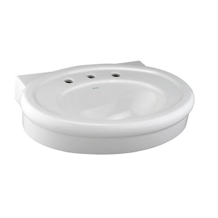 American Standard 0283008.020 STANDARD 27" OVAL PED SLAB 8" CTR WHT