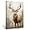 Deer Canvas Wall Art - 2, variant on ZHONGYUTONG Deer Canvas Wall Art Elk Head Paintings Abstract Vintage Animal Picture Prints Hunting Artwork Home Decor Framed (12.00" x 18.00")
