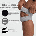thumbnail image 5 of Rótula ajustable de doble presión de silicona doble incorporada con protección de rodilla, absorción de impactos, transpirable, antideslizante, para correr, bádminton, 5 of 5