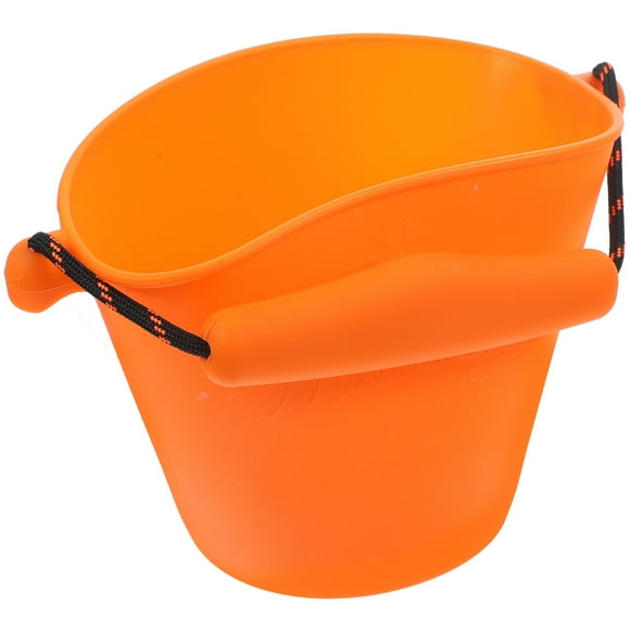 EeaseMX Cubo plegable portátil de silicona multifunción para agua, juguetes para niños para playa, baño y exterior (naranja)