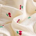 thumbnail image 5 of Beige Kids Girl Romper Long Sleeve Snap Front Cherry Print with Matching Headband 100% Cotton Outfit Newborn-9 Months,Size 6-9 Months, 5 of 9
