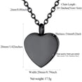 thumbnail image 4 of FindChic Heart Necklaces for Women Urn Necklace for Ashes, Black Stainless Steel Waterproof Cremation Urn Pendants Birthday Mothers Day Jewelry Gifts for Mom Her Wife, 4 of 8