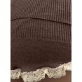 thumbnail image 4 of Women Knitted Skirt With Contrast Lace , Elegant Slim Knit Bottom, Stylish Daily Wear Skirt For Leisure Outings, 4 of 8