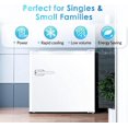Fornido 1.2 Cu.ft Small Freezer,Freestanding Mini Freezer with Reversible Door & Removable Shelf & Adjustable Temperature Control, Upright Compact Freezer for Home/Office/Dormitory (White)