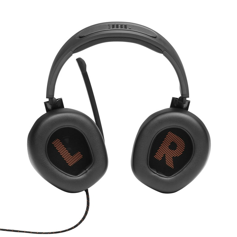 JBL Quantum 300 Hybrid wired over ear PC gaming headset with flip up mic Black