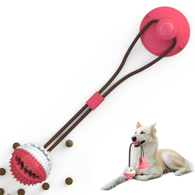 Pelota de juguete con fugas de ventosa para mascotas - color rojo y blanco Xemadio 2034734-2