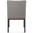 thumbnail image 4 of Amisco Perry Dining Chair - Taupe Grey Faux Leather / Dark Brown Metal (Set of 2), 4 of 9