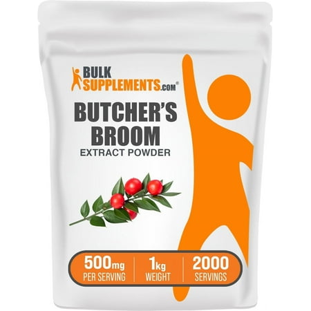 BulkSupplements Butcher's Broom Extract Powder - 500mg per Serving - 1 Kilogram (2.2 lbs) - 2000 Servings