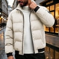 thumbnail image 2 of DYTTDG Men’s Winter Puffer Jacket, Long Sleeve Zip Up Quilted Outerwear with Ribbed Cuffs, Casual Loose Fit Coat for Daily Outdoor Wear, 2 of 8