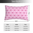 thumbnail image 2 of Balery Pink bows Funda de Cojín Estampada, Regalos para Mujeres, Regalos de Amor para Ella, Regalos para Novia o Esposa, Funda de Almohada-16"x24", 2 of 6