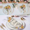 thumbnail image 3 of Spring Wildflowers Cloth Napkins, Watercolor Tulip Floral Leaf Plant Beige Washable and Reusable Dinner Napkins Set of 2, Table Napkin for Kitchen Party Birthday Wedding Hotel Housewarming 20"x20", 3 of 9