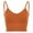 Orange, variant on Women's Comfy Cami Bra Crop Top Longline Padded Lounge Bralettes Camisole Yoga Tank Top (L/XL, Yellow)