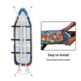 thumbnail image 4 of HELLHERO Ironing Board Cover Hook & Loop Straps Geometric Cat Pattern Soft Polyester Fiber Fabric for Homes, 4 of 5