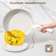 thumbnail image 3 of Sartenes Antiadherentes, Juego de 15 Ollas, Juego de Sartenes con Mango Desmontable, Batería de Cocina Apto para Lavaplatos Y Horno (Blanco), 3 of 8