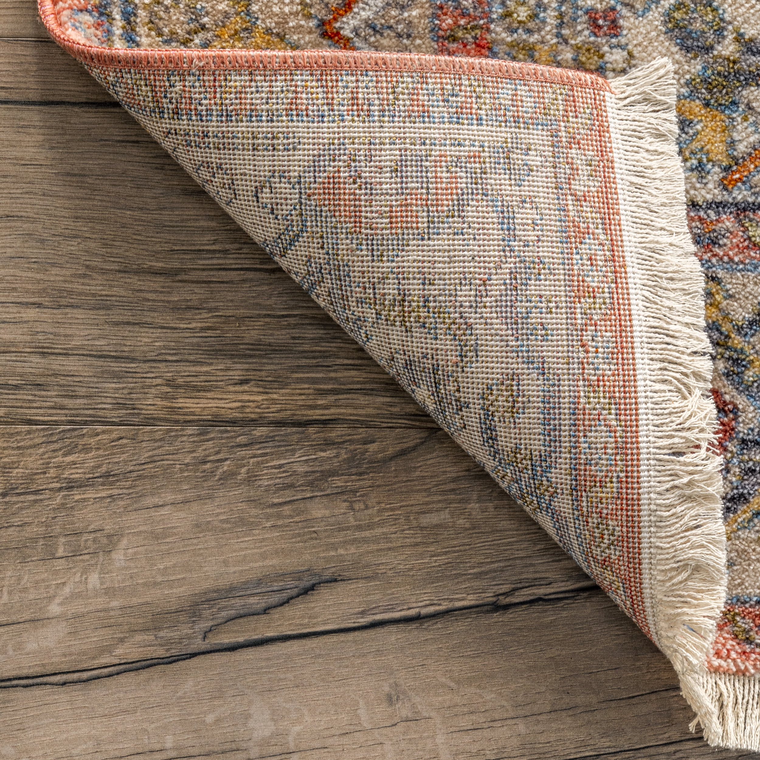 nuLOOM Harriet Vintage Medallion Fringe Runner Rug, 2' 6" x 6', Orange