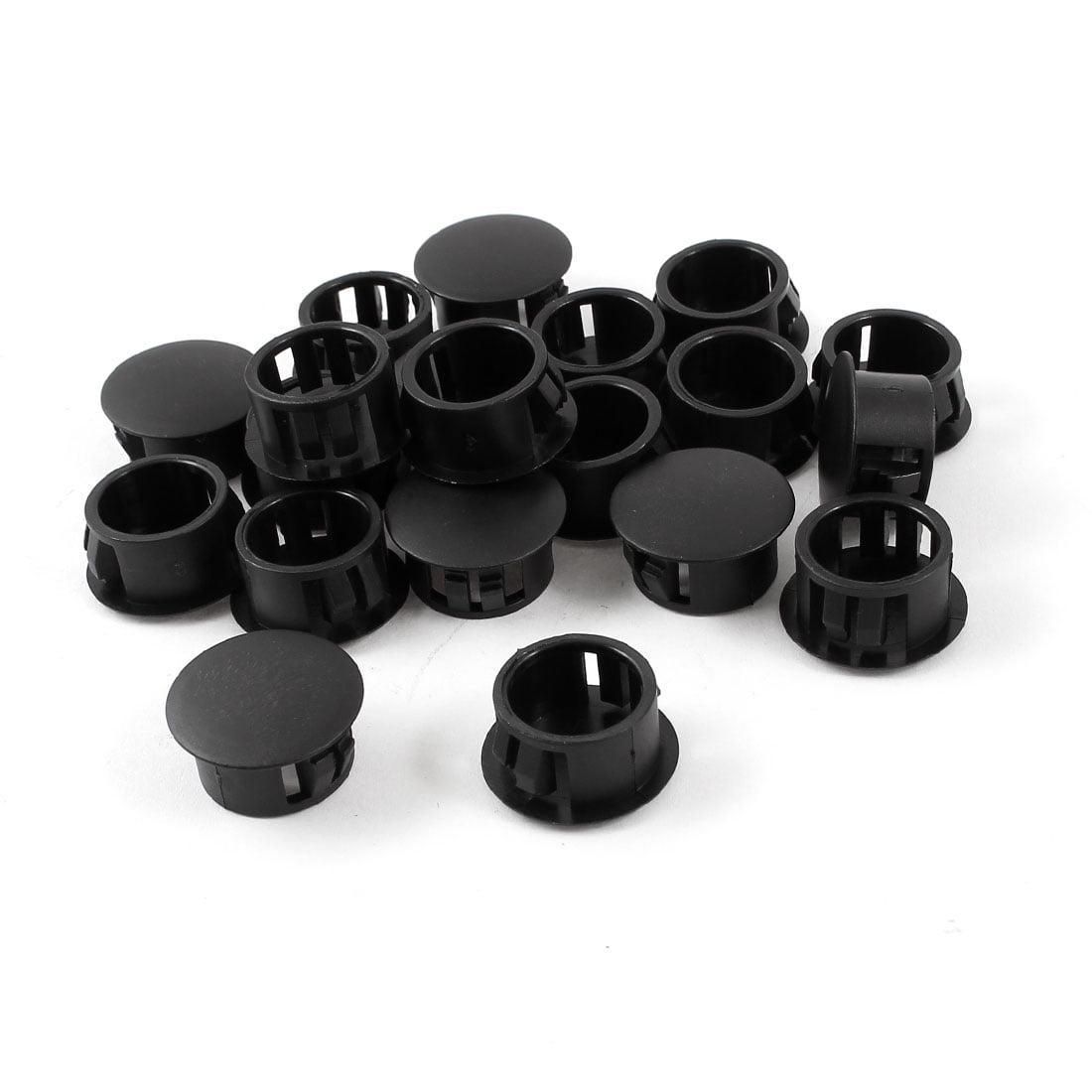 Unique Bargains 20 Pcs Plastic Snap in Type Locking Hole Plugs 16mm x