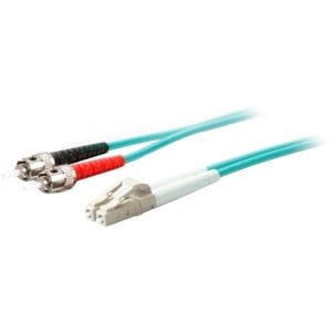 UPC: 0821455052457 | AddOn 1m LC to ST OM4 Aqua Patch Cable – patch cable – 3.3 ft – aqua