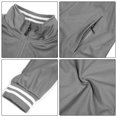 thumbnail image 5 of Mens Athletic 2 Piece Tracksuit Sets Casual Jogging Suits Full Zip Sports Set Stand-up collar Sweatsuit fo Men GrayXL, 5 of 5