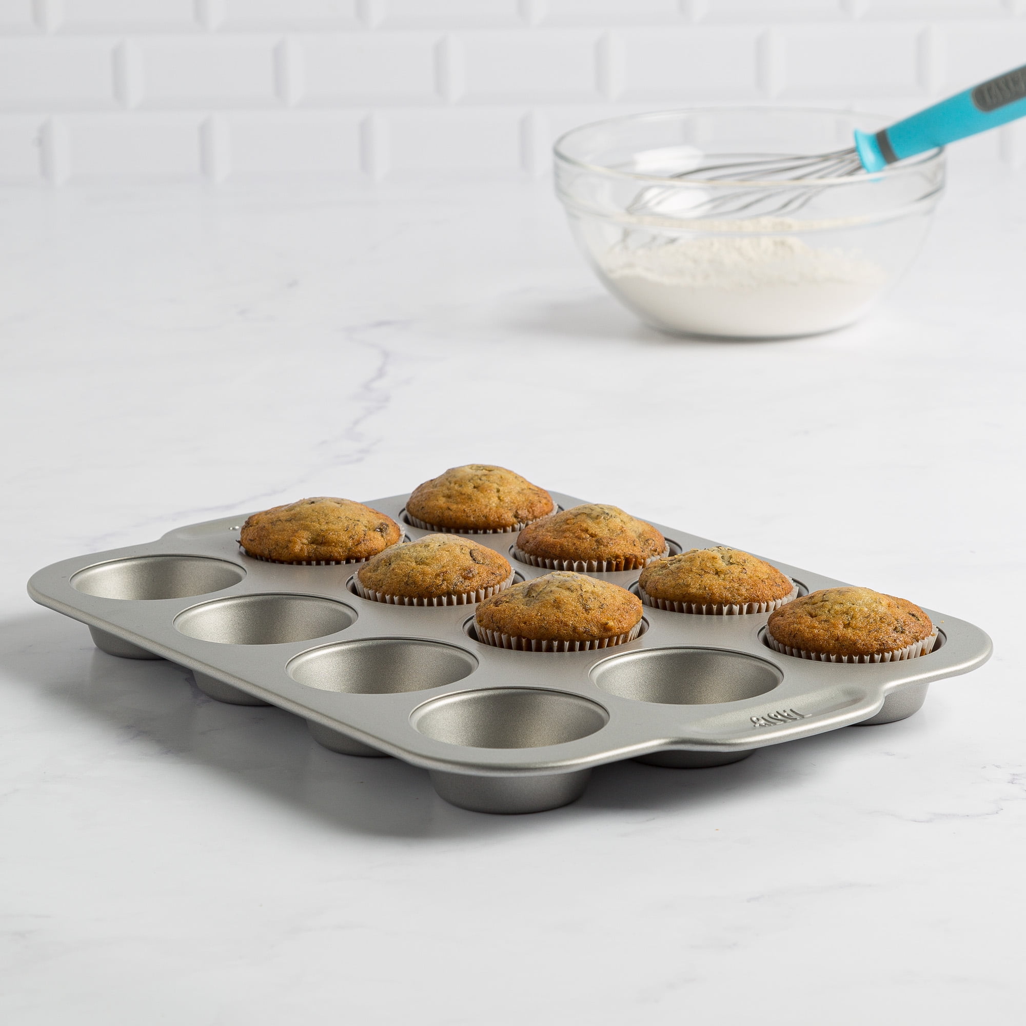 Tasty Carbon Steel Non-Stick Muffin/Cupcake Pan, 12 Cups