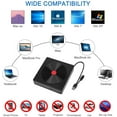 thumbnail image 2 of Lecteur DVD externe, graveur portable USB 3.0 et Type C Lecteur de carte CD / VCD / DVD / CD-ROM Lecteur DVD USB pour ordinateur de bureau Windows et Mac IOS, 2 of 5