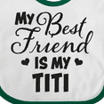 thumbnail image 4 of Inktastic My Best Friend is My Titi with Hearts Boys or Girls Baby Bib, 4 of 4