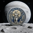 thumbnail image 2 of Sktrjpolfis Lunar Space Exploration Commemorative Medallion Metal with Protective Capsule, 1.57x1.57x0.20, 2 of 5