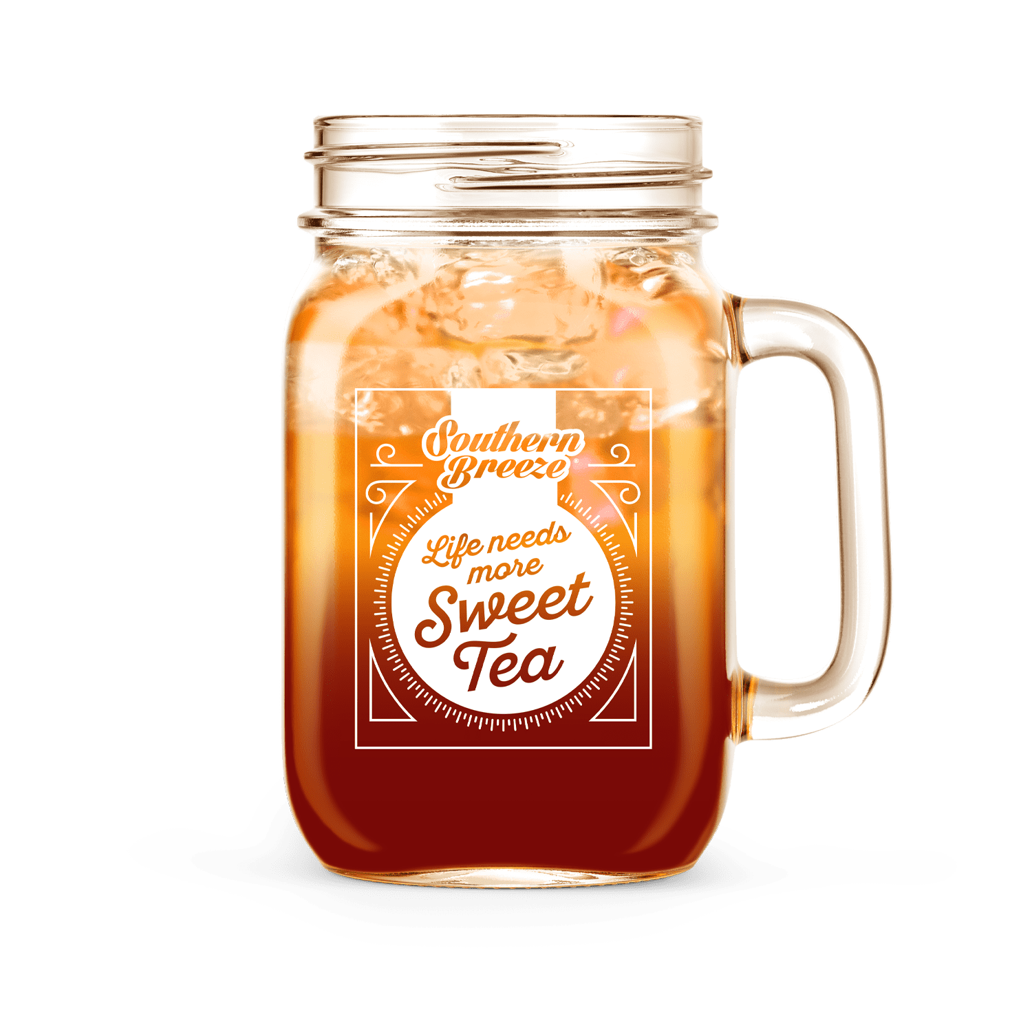 Southern Breeze Sweet Tea Glass Mason Jar