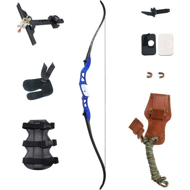 66" Metal Riser Takedown Recurve Bow Adult Archery Competition Athletic Bow Weights 20 22 24 26 28 30 32 34 36 LB Right Handed Archery Kit