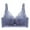 Blue, variant on Women's Full Coverage Wireless Lace Bra Comfortable Breathable Support Large Bust Reduction Adjustable Side Spillage Control