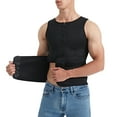 thumbnail image 5 of Mens Sport Body Shaper Wear Waist Belt Vest Zipper Tights Shape Wear Tank Tops Elastic Slim Soft Vest, 5 of 5