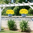 thumbnail image 6 of Artificial Bouquet Fake Flowers for Wedding Home Hotel Decoration Arrangement Centerpiece Photography Prop and Vase Filler Yellow 1Pcs, 6 of 6