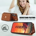 thumbnail image 4 of Dteck Crossbody Strap Case for Samsung Galaxy S24 Plus,Magnetic Leather Card Slots Women Case Shockproof Kickstand Back Cover with Shoulder Strap for Galaxy S24+,Brown, 4 of 9