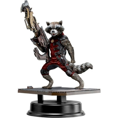 Dragon Models 7" Guardians of The Galaxy Rocket Raccoon in Red Suit Action Hero Vignette