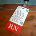 thumbnail image 3 of Clear RN Badge Buddy Vertical - Hospital & Nurse ID Backer Cards - Transparent Title/Role Identifier - Wear Behind Medical Name Badge on I’D Reel or Lanyard by Specialist ID (Red), 3 of 8