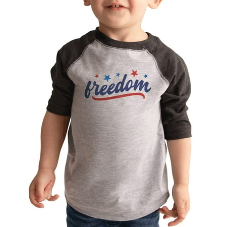 

7 ate 9 Apparel Kids Patriotic 4th of July Shirt - Freedom Stars Grey Shirt 2T