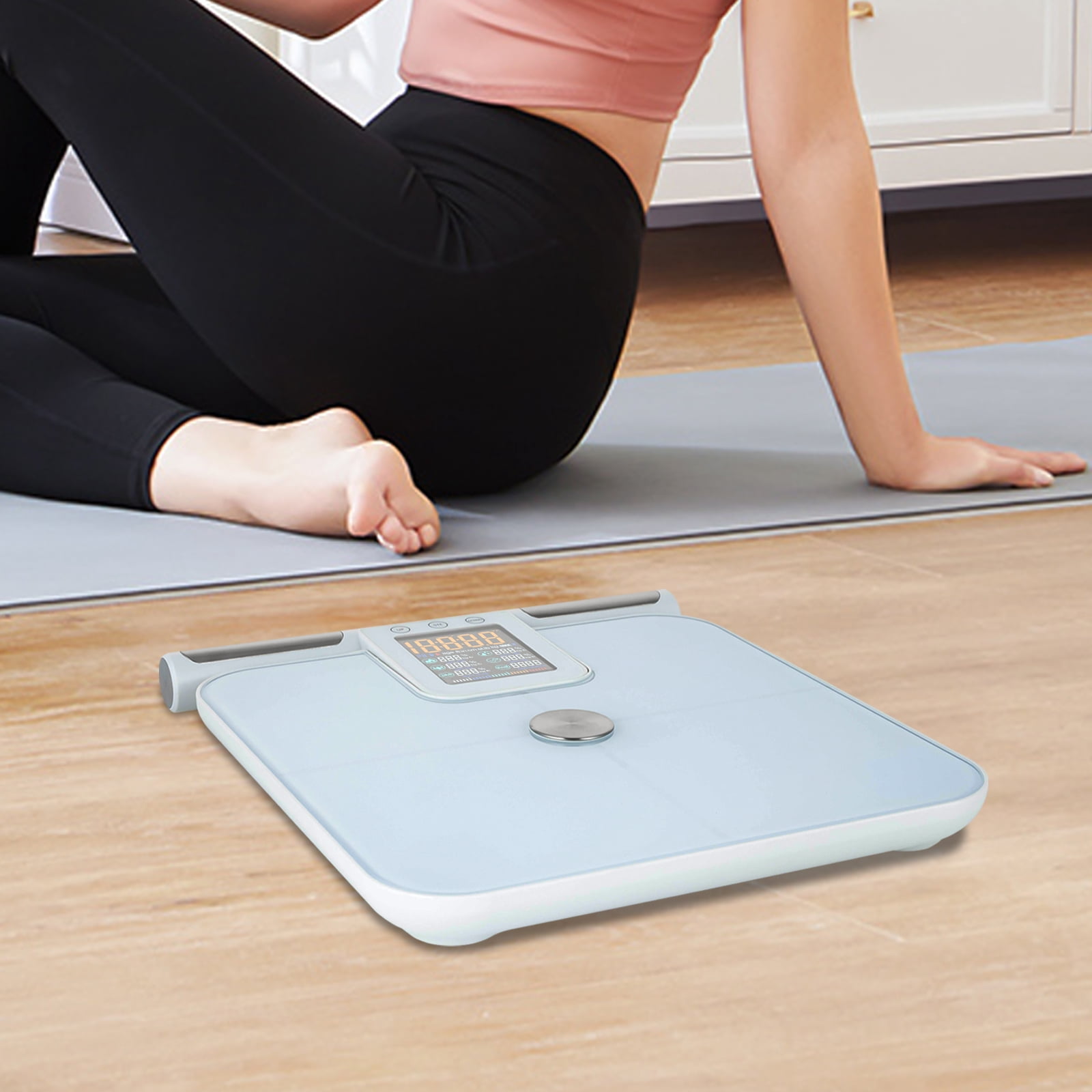 Wildnix Smart Body Fat Scale, Bluetooth Digital Display, Tempered Glass, Accurate 100g Precision, Weight Capacity 5-180kg, Modern Square Design for Home Health Tracking
