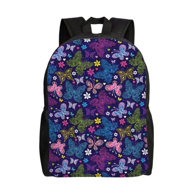 Balery Colorful Butterflies Mochila - Mochila Estilosa y Duradera para Laptop de 15 Pulgadas con Tela Oxford Impermeable