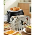 thumbnail image 5 of Fsddascl Vintage Rooster Small Toaster Cover 2 Slice, Kitchen Appliance Covers, Farmhouse Animals Geometric Toaster Oven Cover with Loop, Bread Machine Cover Polyester Dust Cover Protection, 5 of 5