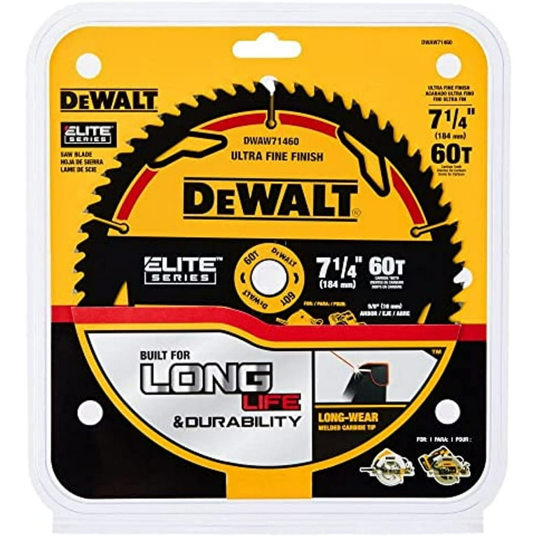 DeWalt DWAW71460 Circular Saw Blades 60 Tooth x 7 1 4 In. Quantity 1 Walmart