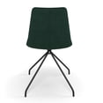 thumbnail image 4 of Pemberly Row Contemporary Velvet Swivel Side Chair in Emerald, 4 of 7