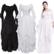 thumbnail image 2 of Vestido victoriano medieval, vestido gótico, elegante vestido gótico renacentista negro con volantes, vestido de mujer para fiesta de cosplay, disfraz de Halloween, talla 5XL, 2 of 5