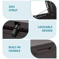 thumbnail image 4 of Uforic 100 Gallon Large Resin Deck Box, Waterproof Lockable Outdoor Storage Container for Patio Garden, Dark Brown, 4 of 7