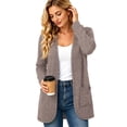 thumbnail image 5 of WIHOLL Lightweight Cardigan for Women Long Sleeve Cardigans Fall Casual Open Front Tops with Pockets Coffee, 5 of 9