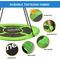 thumbnail image 3 of Hishine 43" 700LBS Saucer Tree Swing for Kids, Waterproof Flying Saucer Swing with A Swivel, Hanging Straps, Adjustable Ropes, Round Mat Spinner Swing for indoor/playground swing set, Green, 3 of 10