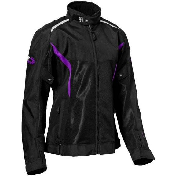 Castle Pulse 2 Womens Textile Motorcycle Jacket Black/Grape LG